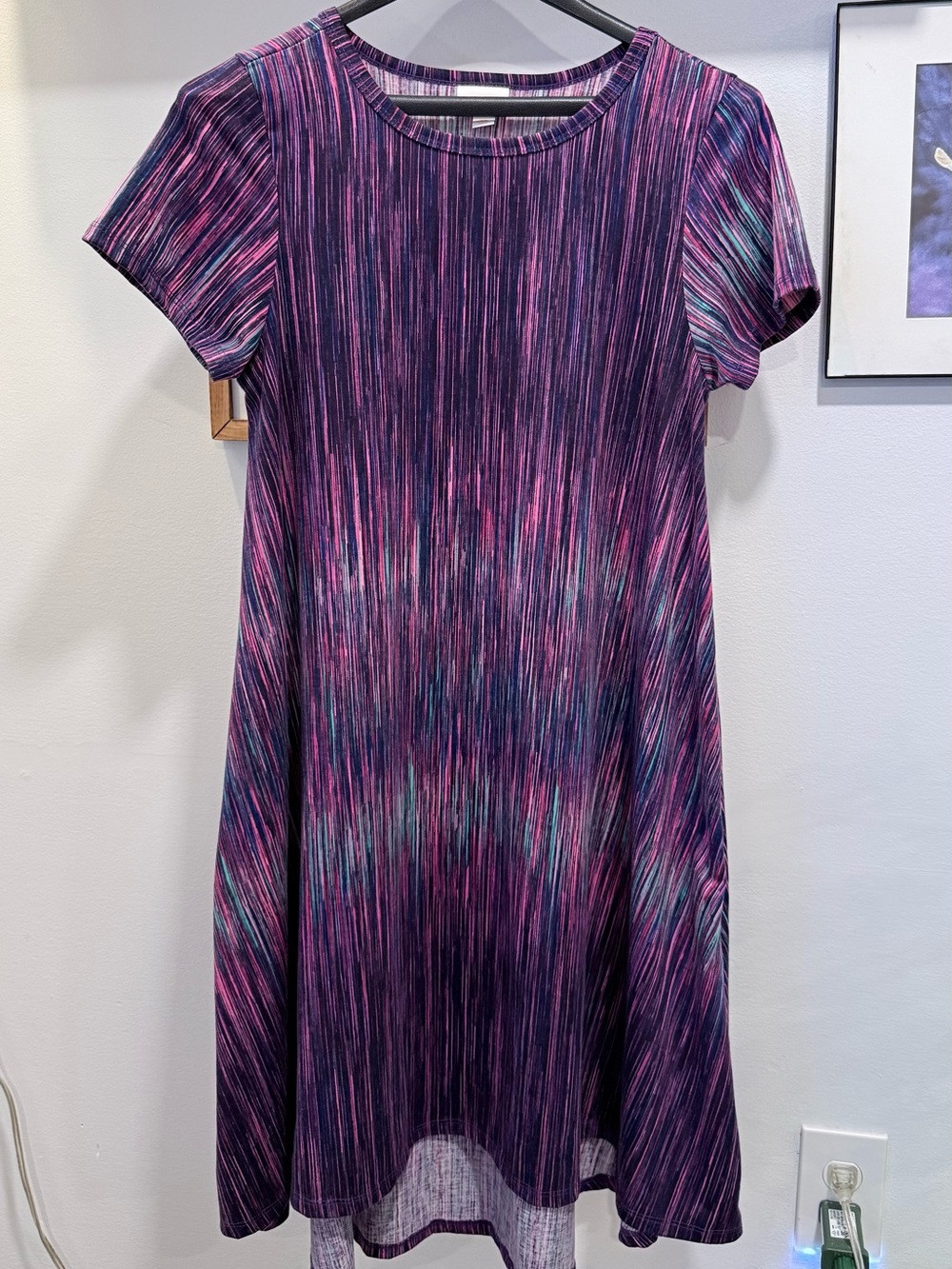 LuLaRoe Purple and Pink Space-Dye Top